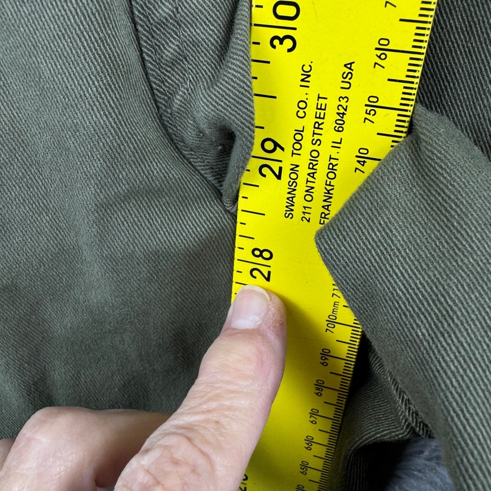 Banana Republic Utility Pants Womens 12 Olive Green‎ Cropped Tapered Cargo - Picture 9 of 12